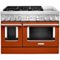 KitchenAid - 6.3 Cu. Ft. Freestanding Double Oven Dual Fuel True Convection Range with Self-Cleaning - Scorched Orange-Front_Standard