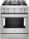 KitchenAid - Commercial-Style 4.1 Cu. Ft. Slide-In Gas True Convection Range with Self-Cleaning - Stainless Steel-Front_Standard