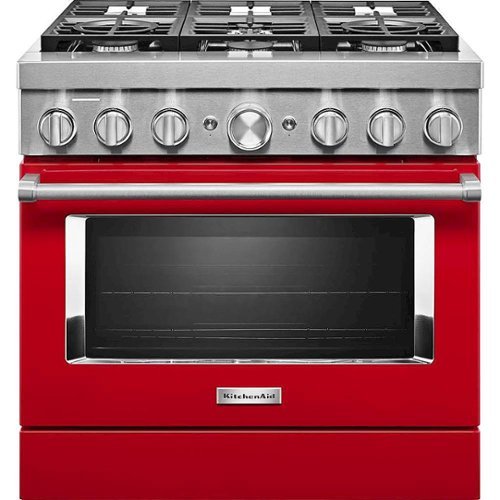 

KitchenAid - 5.1 Cu. Ft. Freestanding Dual Fuel True Convection Range with Self-Cleaning - Passion Red