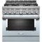 KitchenAid - Commercial-Style 5.1 Cu. Ft. Slide-In Gas True Convection Range with Self-Cleaning - Misty Blue-Front_Standard