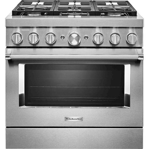 KitchenAid - 5.1 Cu. Ft. Freestanding Dual Fuel True Convection Range with Self-Cleaning - Stainless Steel