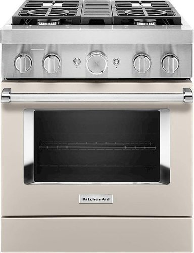 KitchenAid - 4.1 Cu. Ft. Freestanding Dual-Fuel True Convection Range with Self-Cleaning - Milkshake-Front_Standard 