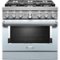 KitchenAid - 5.1 Cu. Ft. Freestanding Dual Fuel True Convection Range with Self-Cleaning - Misty Blue-Front_Standard 