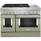 KitchenAid - 6.3 Cu. Ft. Freestanding Double Oven Dual Fuel True Convection Range with Self-Cleaning - Avocado Cream-Front_Standard