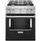 KitchenAid - Commercial-Style 4.1 Cu. Ft. Slide-In Gas True Convection Range with Self-Cleaning - Imperial Black-Front_Standard