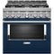 KitchenAid - Commercial-Style 5.1 Cu. Ft. Slide-In Gas True Convection Range with Self-Cleaning - Ink Blue-Front_Standard