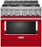 KitchenAid - Commercial-Style 5.1 Cu. Ft. Slide-In Gas True Convection Range with Self-Cleaning - Passion Red-Front_Standard