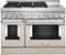 KitchenAid - 6.3 Cu. Ft. Freestanding Double Oven Gas True Convection Range with Self-Cleaning and Griddle - Milkshake-Front_Standard
