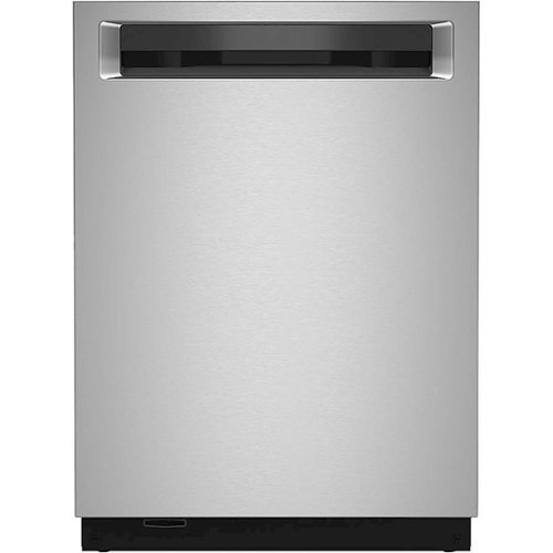 "KitchenAid - 24"" Top Control Built-in Stainless Steel Tub Dishwasher with 3rd Rack, 360 Max Jets, 44 dBA - Stainless Steel"
