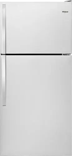 Front. Whirlpool - 18.3 Cu. Ft. Top-Freezer Refrigerator - Stainless steel.