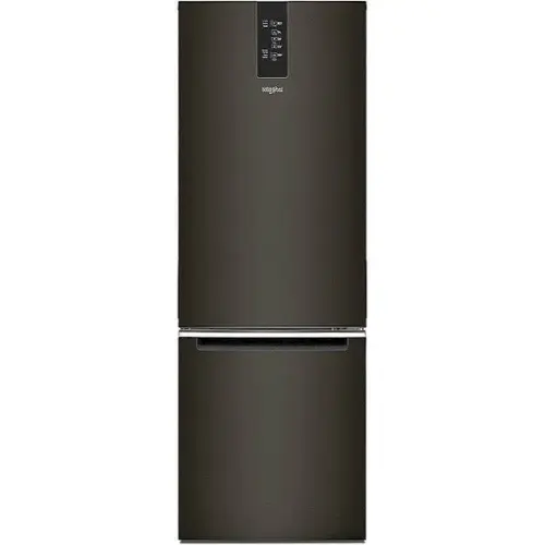 Front. Whirlpool - 12.7 Cu. Ft. Bottom-Freezer Counter-Depth Refrigerator - Fingerprint Resistant Black Stainless.