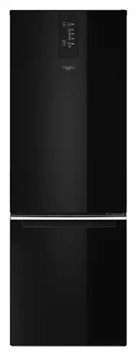 Front. Whirlpool - 12.7 Cu. Ft. Bottom-Freezer Counter-Depth Refrigerator - Black.