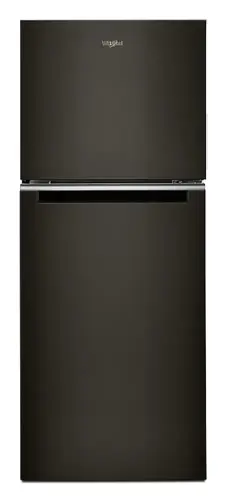 Front. Whirlpool - 11.6 Cu. Ft. Top-Freezer Counter-Depth Refrigerator with Infinity Slide Shelf - Fingerprint Resistant Black Stainless.