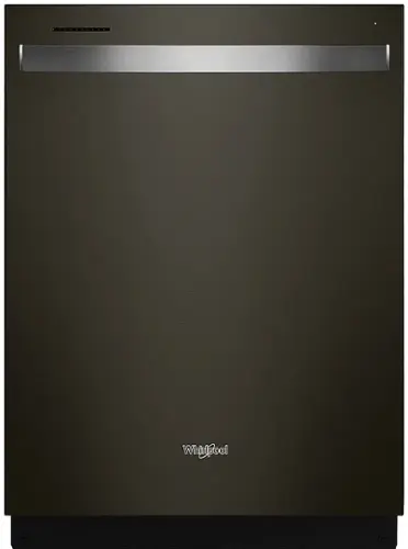 Front. Whirlpool - 24" Top Control Built-In Stainless Steel Tub Dishwasher with 3rd Rack and 47 dBA - Black stainless steel.