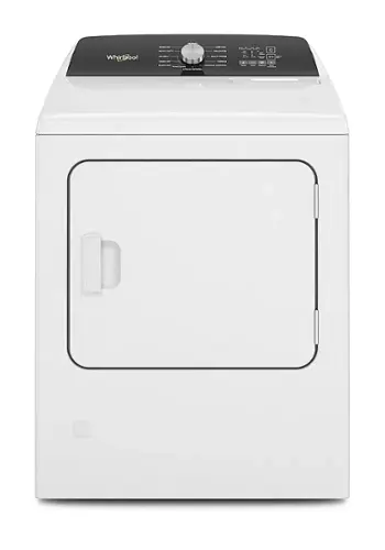 Front. Whirlpool - 7.0 Cu. Ft. Gas Dryer with Steam and Moisture Sensing - White.