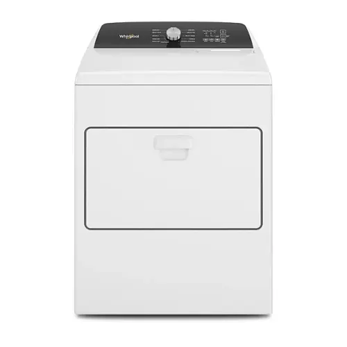 Front. Whirlpool - 7 Cu. Ft. Electric Dryer with Moisture Sensing - White.