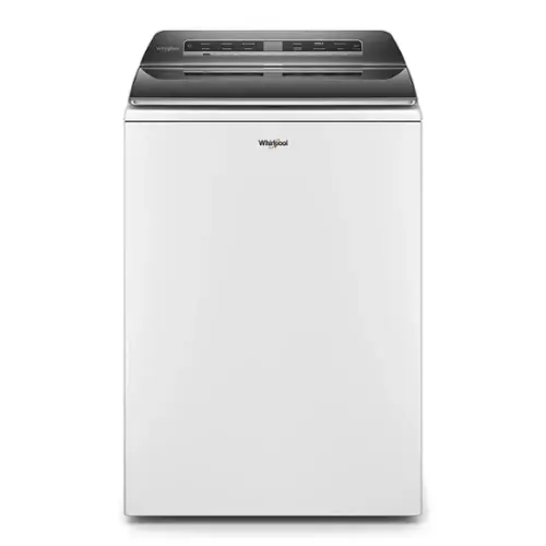 Front. Whirlpool - 5.2-5.3 Cu. Ft. Smart Top Load Washer with 2 in 1 Removable Agitator - White.