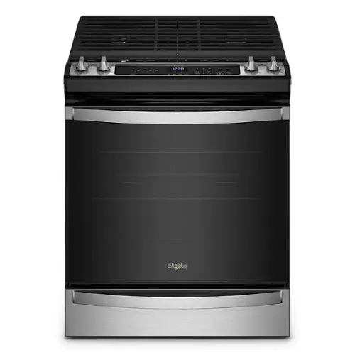 Front. Whirlpool - 5.8 Cu. Ft. Freestanding Gas True Convection Range with Air Fry for Frozen Foods - Fingerprint Resistant Stainless Steel.