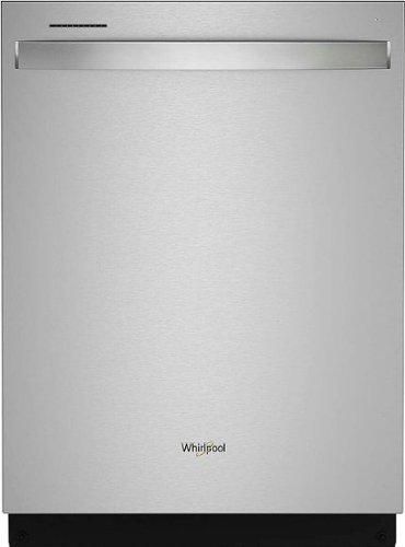 "Whirlpool - 24"" Top Control Built-In Dishwasher with Stainless Steel Tub, Large Capacity with Tall Top Rack, 50 dBA - Stainless Steel"