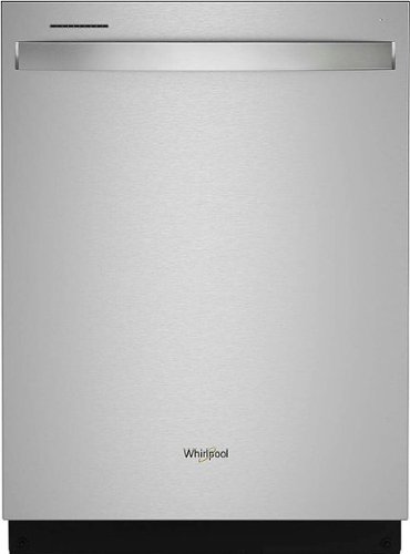 "Whirlpool - 24"" Top Control Built-In Stainless Steel Tub Dishwasher with Large Capacity Tall Top Rack and 50 dBA - Stainless Steel"