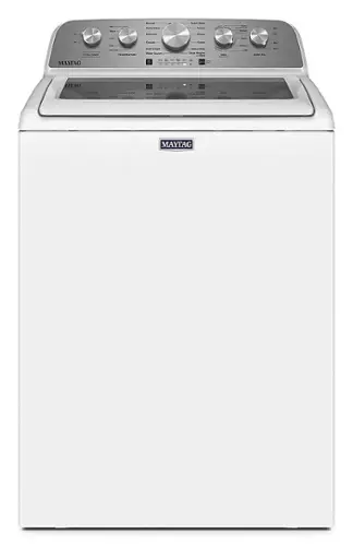 Front. Maytag - 4.8 Cu. Ft. High Efficiency Top Load Washer with Extra Power Button - White.