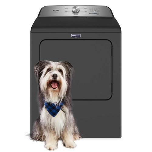 Maytag - 7.0 Cu. Ft. Electric Dryer with Steam and Pet Pro System - Volcano Black