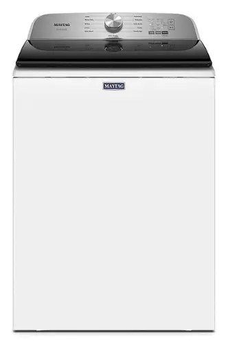 Front. Maytag - 4.7 Cu. Ft. High Efficiency Top Load Washer with Pet Pro System - White.