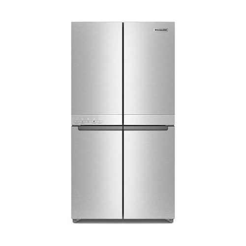 KitchenAid - 19.4 Cu. Ft. Bottom-Freezer 4-Door French Door Refrigerator - Stainless Steel
