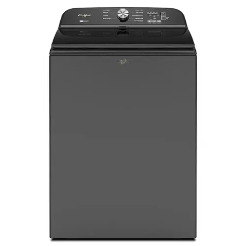 Front. Whirlpool - 5.3 Cu. Ft. High Efficiency Top Load Washer with 2 in 1 Removable Agitator - Volcano Black.