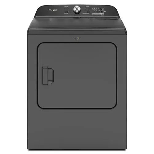 Front. Whirlpool - 7.0 Cu. Ft. Electric Dryer with Moisture Sensor - Volcano Black.