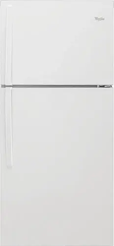 Front. Whirlpool - 19.3 Cu. Ft. Top-Freezer Refrigerator - White.