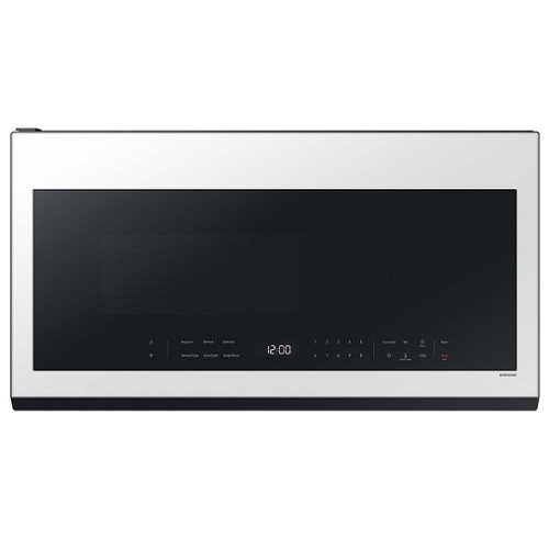 Samsung - OPEN BOX Bespoke 2.1 Cu. Ft. Over-the-Range Microwave with Sensor Cooking and Wi-Fi Connectivity - White Glass