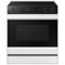 Samsung - OPEN BOX Bespoke 6.3 Cu. Ft. Slide-In Electric Range with Smart Oven Camera - White Glass-Front_Standard