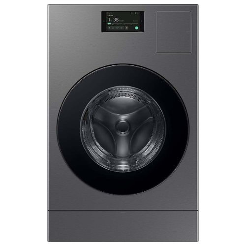 Samsung - OPEN BOX Bespoke AI Laundry Combo 5.3 Cu. Ft. All-in-One Washer with Super Speed and Ventless Heat Pump Electric Dryer - Dark Steel