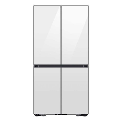 Samsung - OPEN BOX Bespoke 29 Cu. Ft. 4-Door Flex French Door Refrigerator with Beverage Center (panels sold separately) - Custom Panel Ready-Angle_Standard 