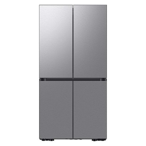 Samsung - OPEN BOX Bespoke 29 Cu. Ft. 4-Door Flex French Door Refrigerator with Beverage Center - Stainless Steel