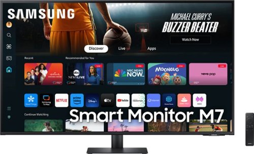 Samsung - M70D 43” LED 4K UHD 60Hz 4ms Smart Monitor with HDR 10 (HDMI, USB) - Black