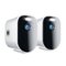 Night Owl - 2 Camera Indoor/Outdoor Wire Free 2K Security Cameras with 2-Way Audio - White-Front_Standard
