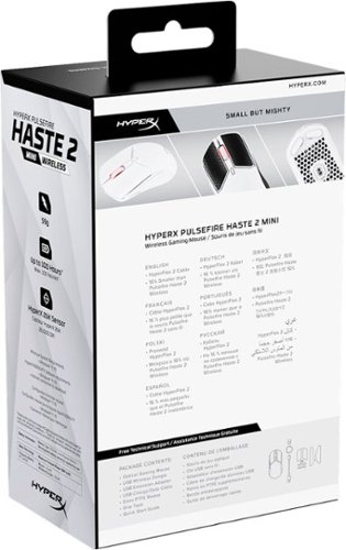 HyperX Pulsefire Haste 2 Mini Lightweight Wireless Optical Gaming Mouse - Wireless - White BUY IN SAUDI ARABIA