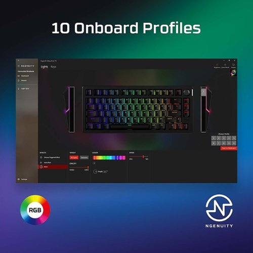 HyperX Alloy Rise 75 75% Wired Mechanical Linear Switch Gaming Keyboard with RGB Lighting - Black SHOP ONLINE