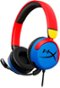 HyperX - Cloud Mini Wired Headset for PC, PS5, PS4, Xbox Series X|S, Xbox One, Nintendo Switch, Chromebook, and Mobile - Blue/Red/Yellow-Front_Standard