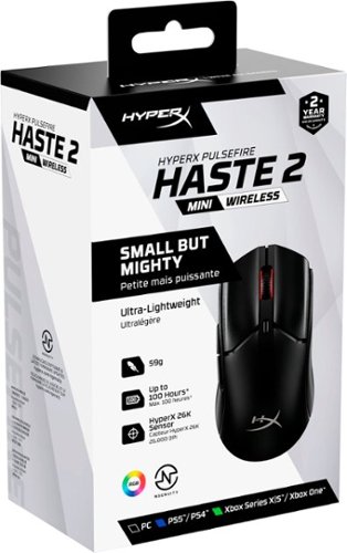 HyperX Pulsefire Haste 2 Core Lightweight Wireless Optical Gaming Mouse - Wireless - Black BUY IN UK
