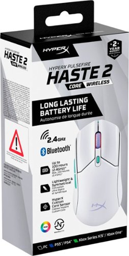 HyperX Pulsefire Haste 2 Core Lightweight Wireless Optical Gaming Mouse - Wireless - White BUY IN CANADA
