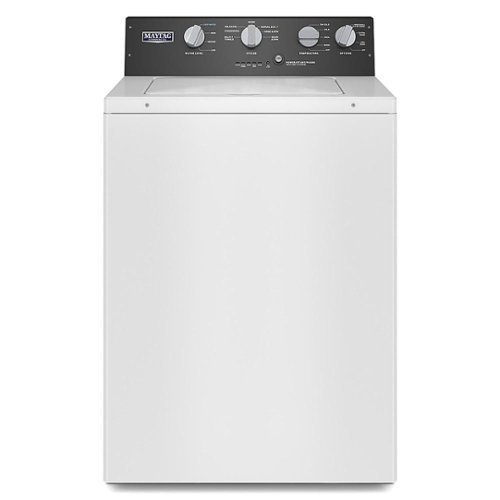 Maytag - 3.5 Cu. Ft. High Efficiency Top Load Washer with Dual Action Agitator - White