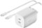 Belkin - BOOST↑CHARGE Pro Dual USB-C GaN Wall Charger with PPS 65W with USB-C to USB-C Cable - White-Front_Standard