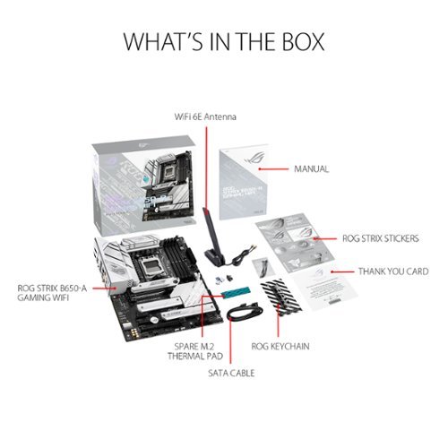 ASUS ROG STRIX B650-A GAMING WIFI (Socket AM5) AMD B650 ATX DDR5 Wi-Fi 6E Motherboard - White SHOP ONLINE