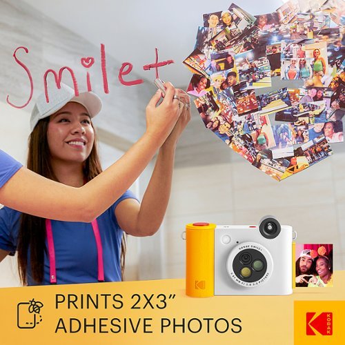 Kodak Smile+ Wireless 2x3 Digital Instant Print Camera with Effect Lenses & Zink Technology - White WHERE TO BUY