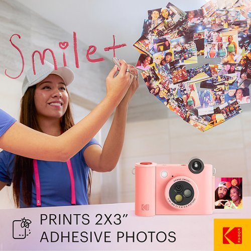 Kodak Smile+ Wireless 2x3 Digital Instant Print Camera with Effect Lenses & Zink Technology - Pink WHERE TO BUY