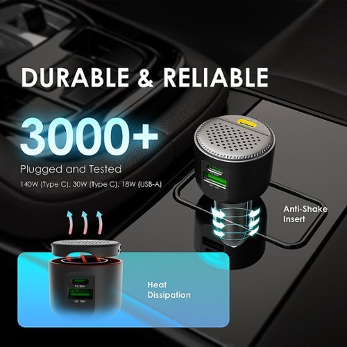 Rexing 170W Vehicle Quick Charger with 2 USB-C & 1 USB Port Compatible with iPhone and Samsung Note - Black SHOP ONLINE