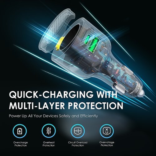 Rexing 170W Vehicle Quick Charger with 2 USB-C & 1 USB Port Compatible with iPhone and Samsung Note - Black BUY ONLINE